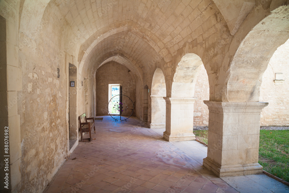 The old abbey of St.Hilaire near the village Lacoste in Provence
