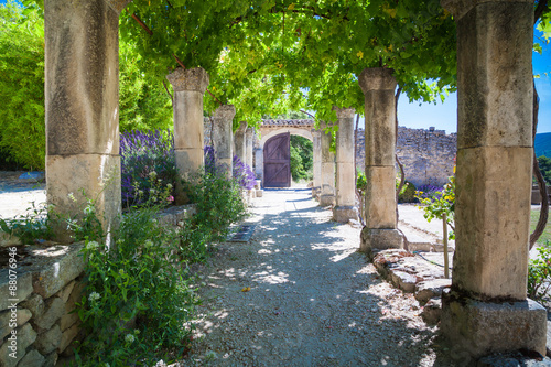 The old abbey of St.Hilaire near the village Lacoste in Provence
