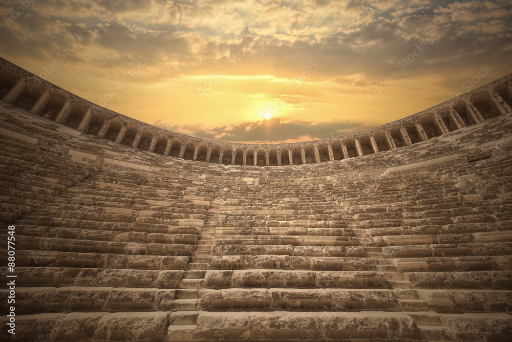 Obraz premium Old amphitheater Aspendos in Antalya, Turkey
