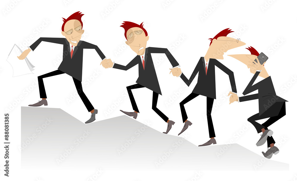 Fototapeta premium Team work / Group of businessman join hands and help each other in business