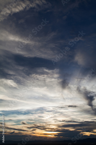 Dramatic cotton candy sky cloud texture background