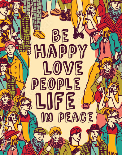 Love people positive emotion poster