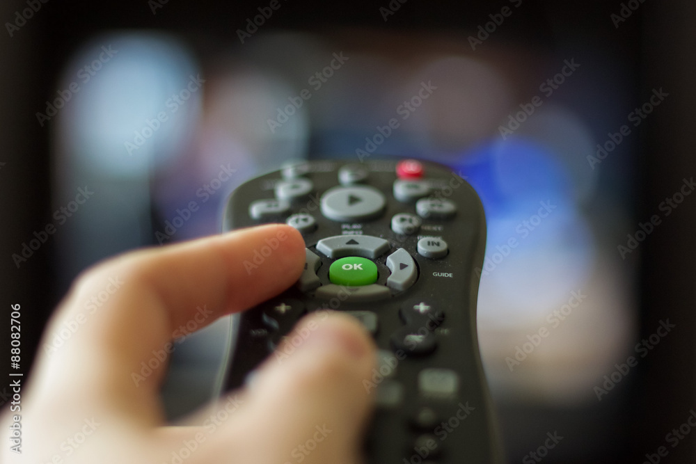 Television Remote Control Bokeh