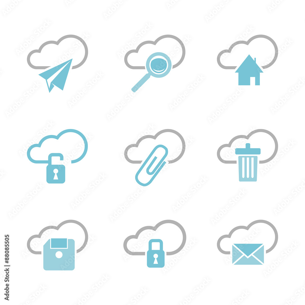 Computer and office icon set 