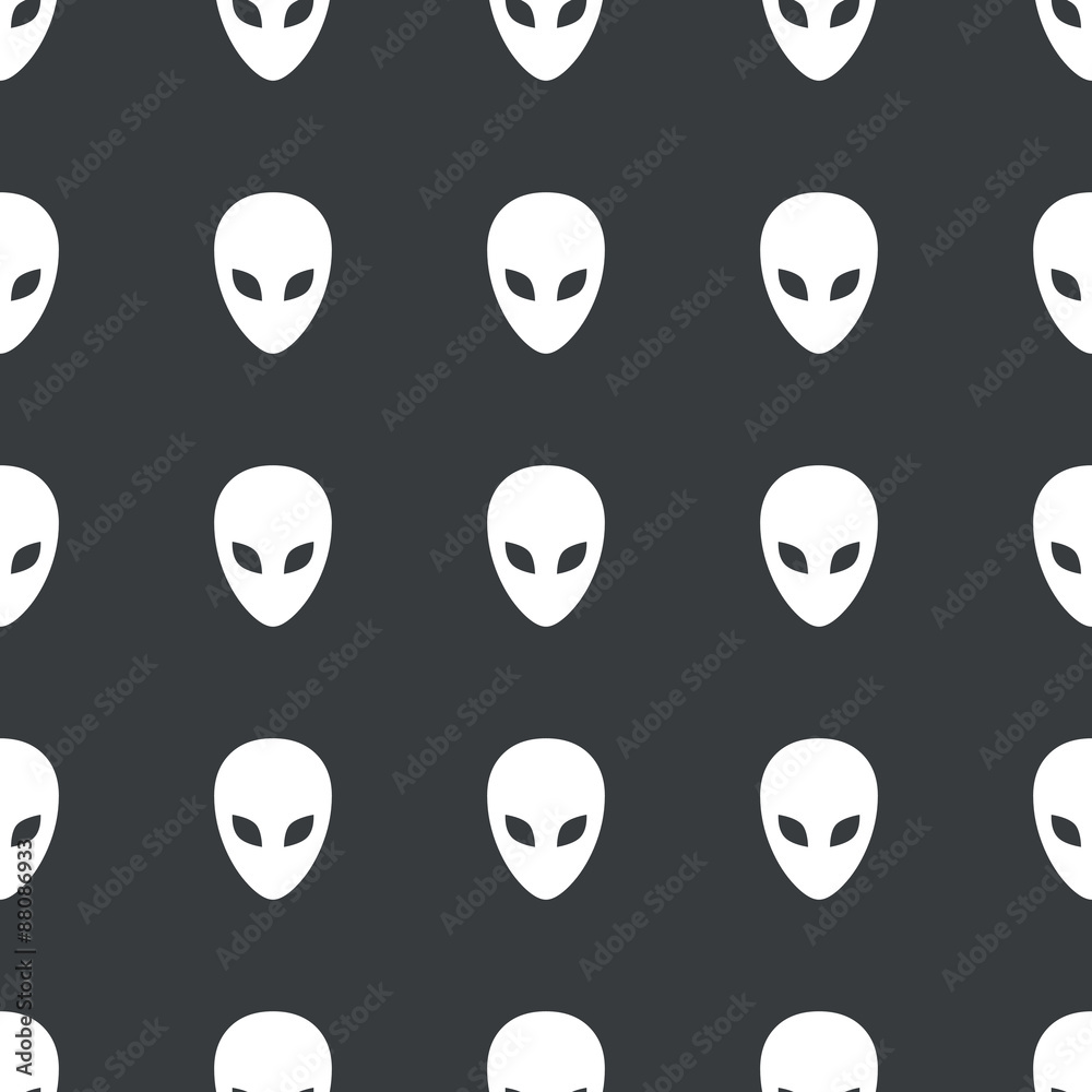 Straight black alien pattern Straight black alien pattern