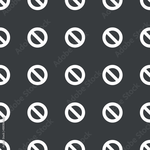 Straight black NO sign pattern
