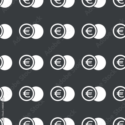 Straight black euro coin pattern
