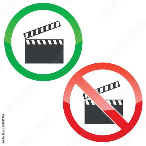 Capture permission signs set