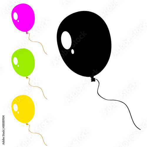 balloons vector in colorful