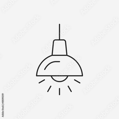 lamp line icon
