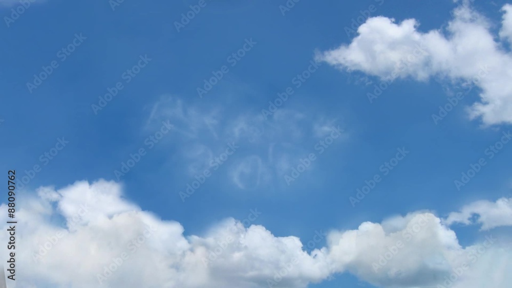 THANK YOU written with clouds on the blue sky. Cloud words THANK YOU written with clouds on the blue sky. Cloud words