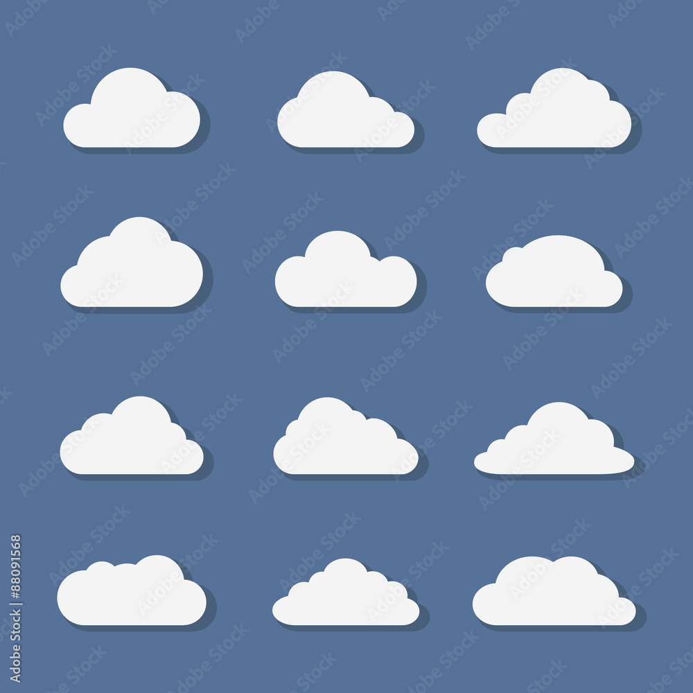 Clouds icons Clouds icons