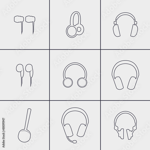 Headphones icons