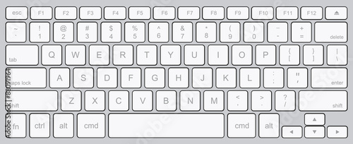 Vector modern computer keyboard background photo
