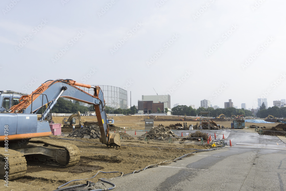 新国立競技場　建築現場　更地　建築見直し　2015年7月撮影
