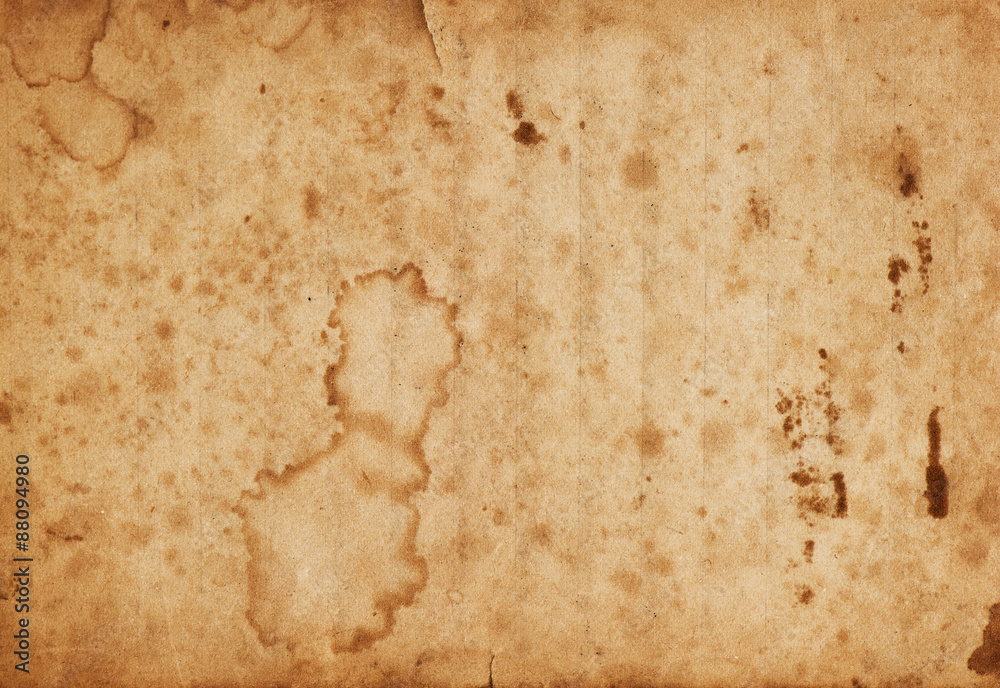 Used grungy stained paper texture. Vintage background - obrazy, fototapety, plakaty 