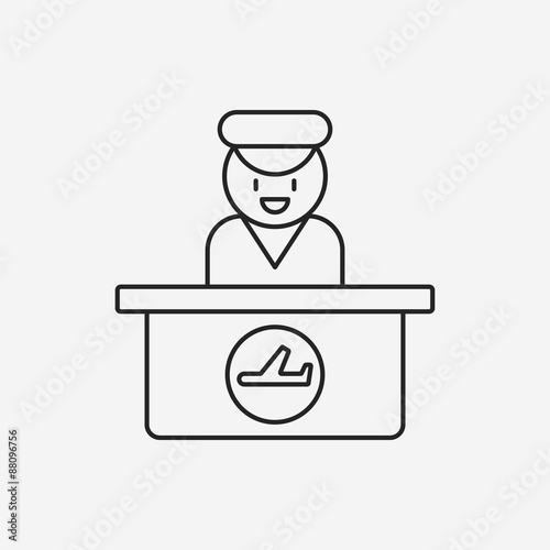 information desk line icon