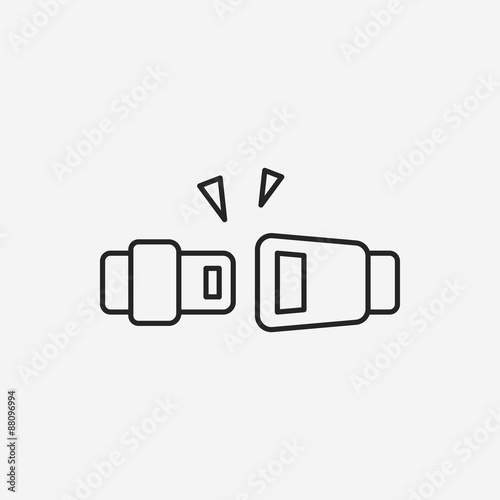seat belt line icon