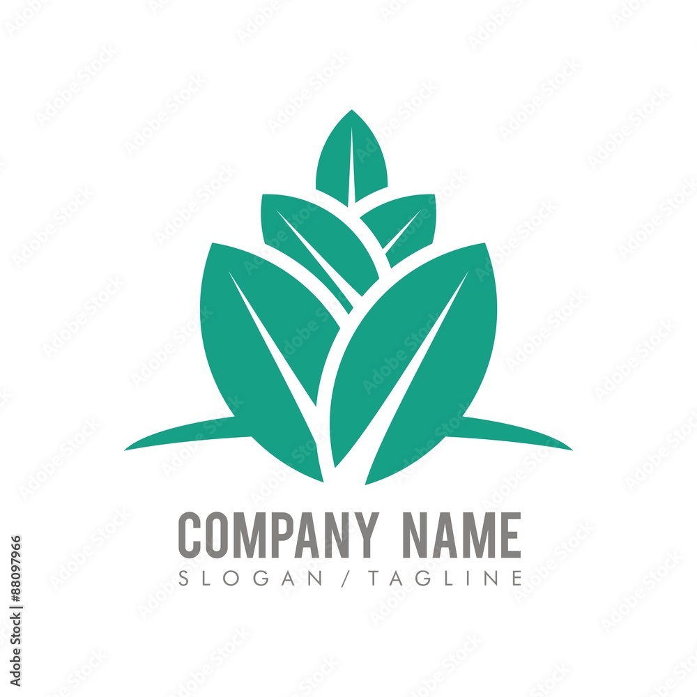 Leaf vector logo icon Leaf vector logo icon