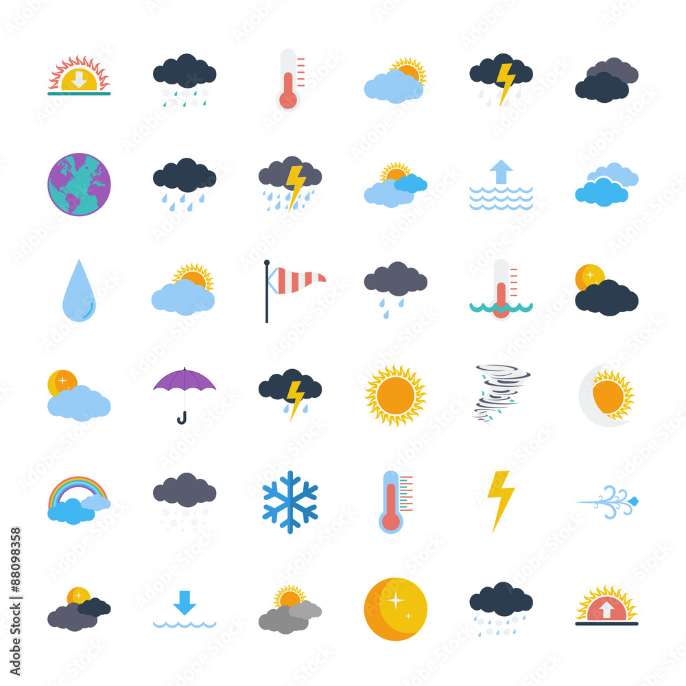 Obraz premium Weather icons