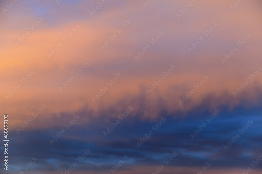 Background of the sky at sunset