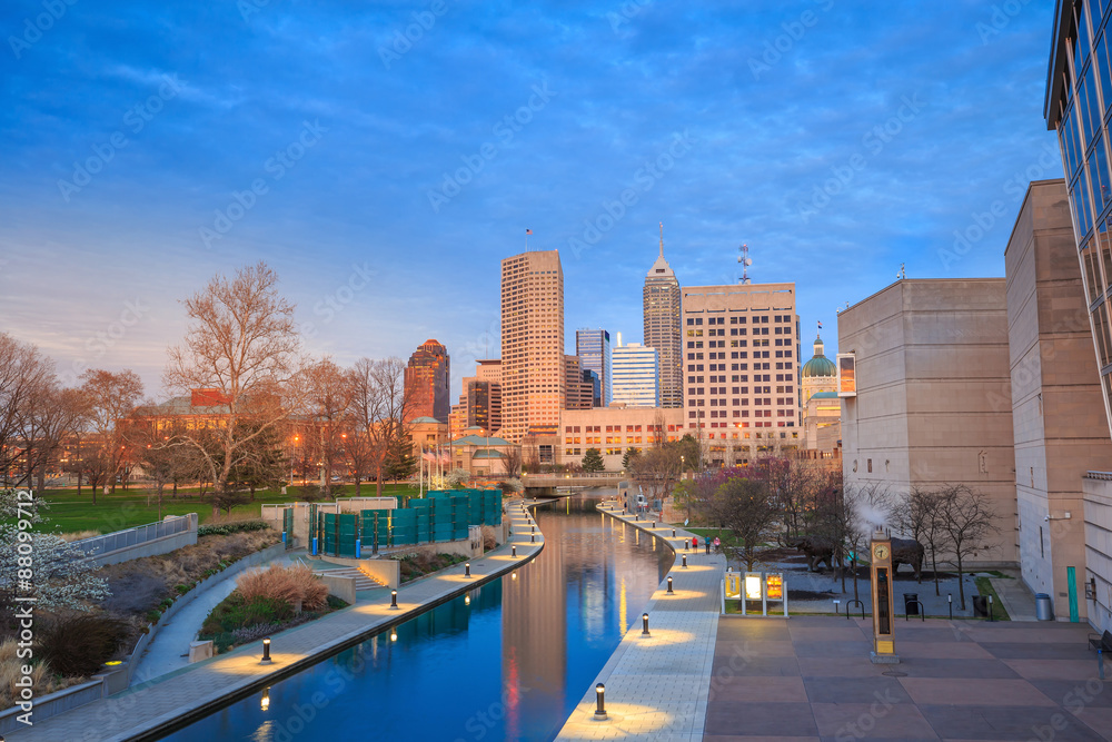 Naklejka premium Downtown Indianapolis skyline