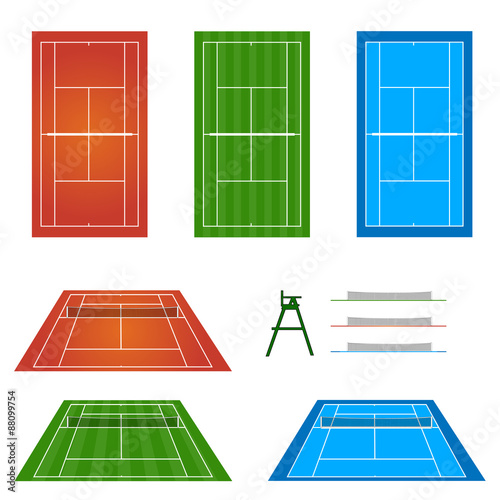 Set of Tennis Courts