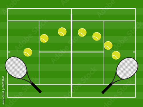Tennis Illustration Grass