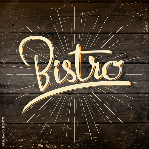 Canvas Print Bistro badges logos and labels for any use