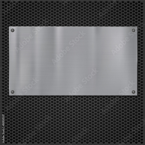 Metal plate over grate texture