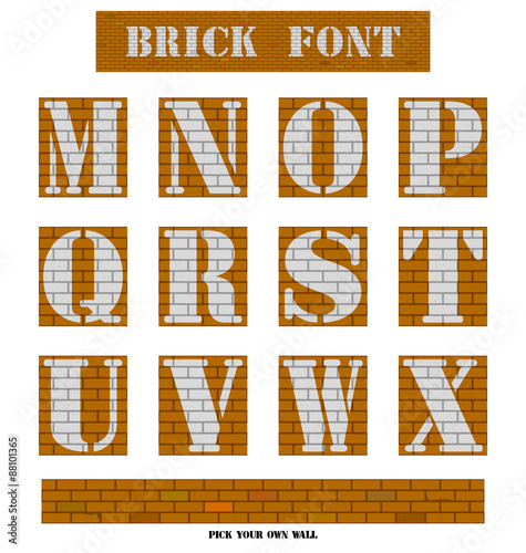 White font on brick wall series 2