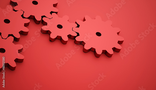 Red gears mechanism concept