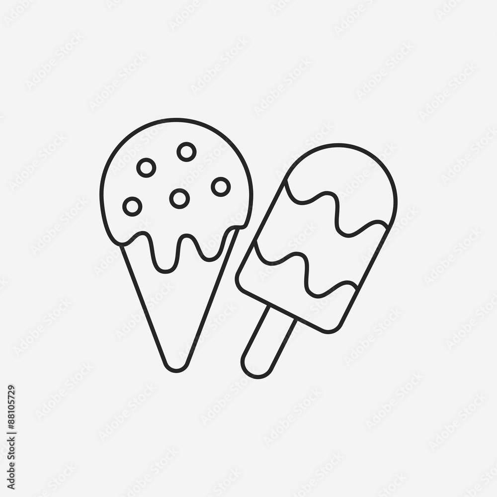 ice cream line icon ice cream line icon