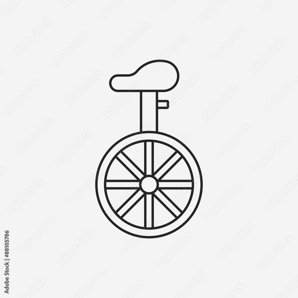 Unicycle line icon