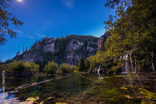 Hanging Lake at night photo