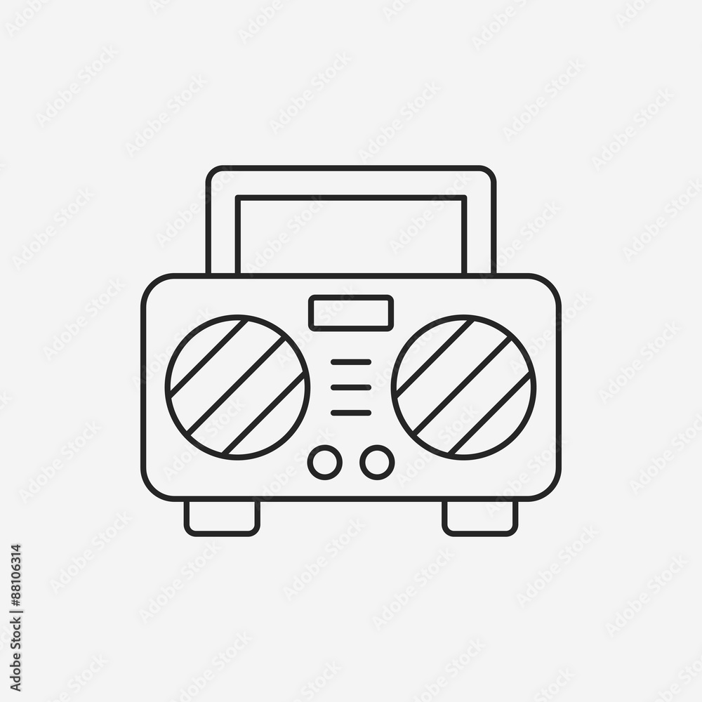 sound record line icon sound record line icon