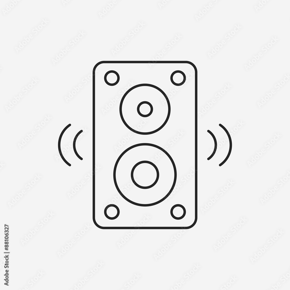 stereo line icon stereo line icon