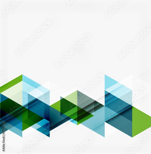 Abstract geometric background. Modern overlapping triangles