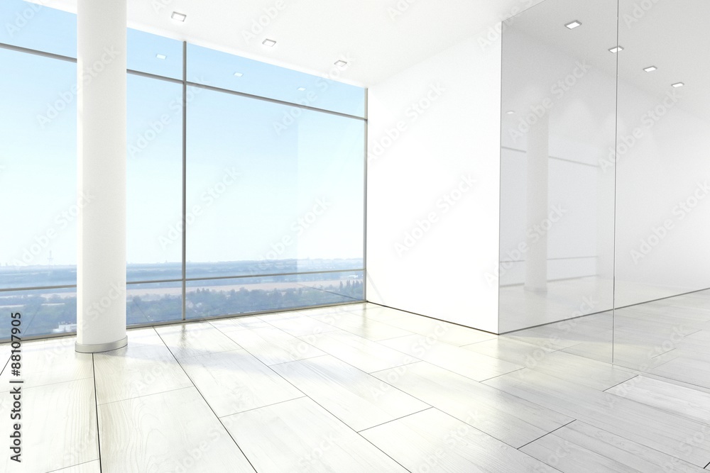 Leerer Raum mit Spots mit Hintergrund Leerer Raum mit Spots mit Hintergrund