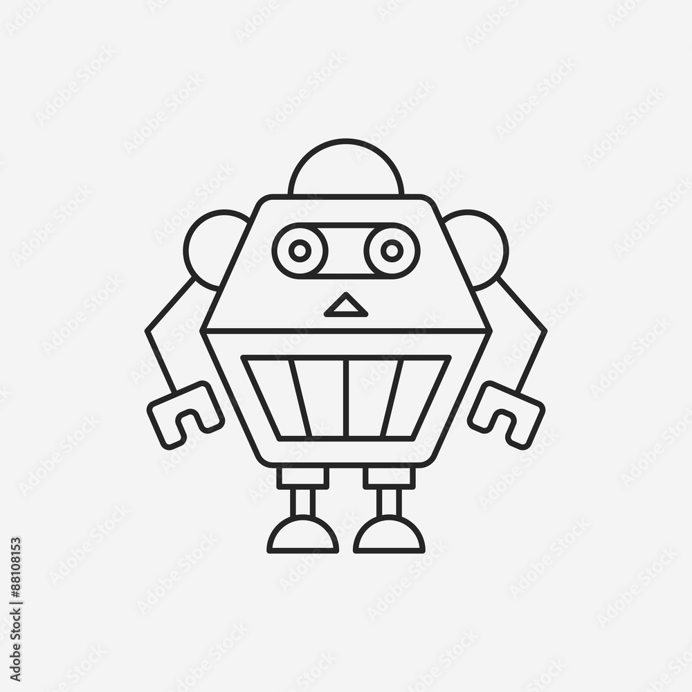 robot line icon robot line icon