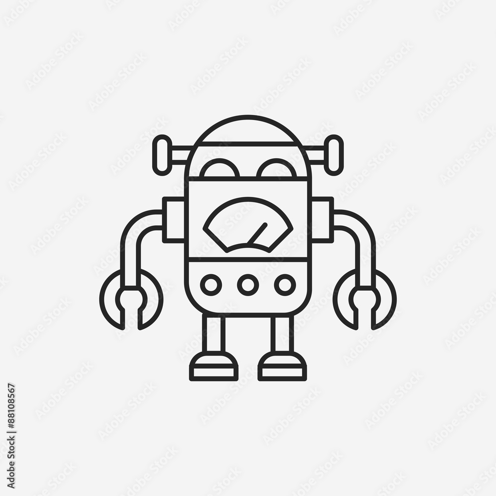 robot line icon robot line icon