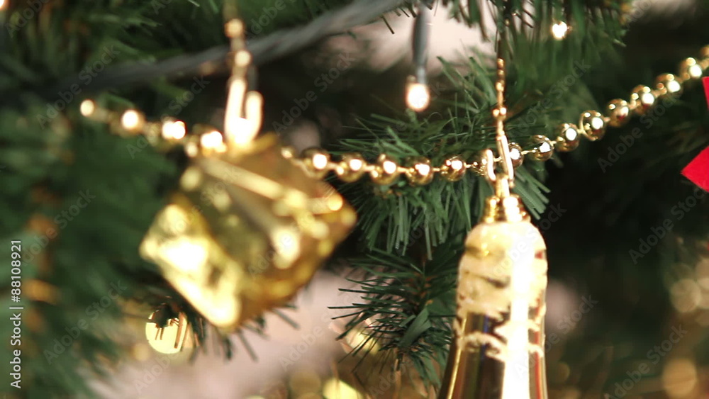 Christmas tree decoration close up.