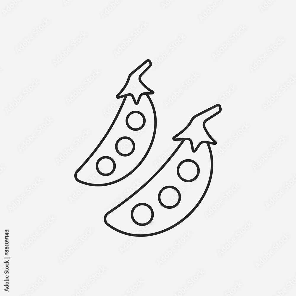Obraz premium vegetables line icon