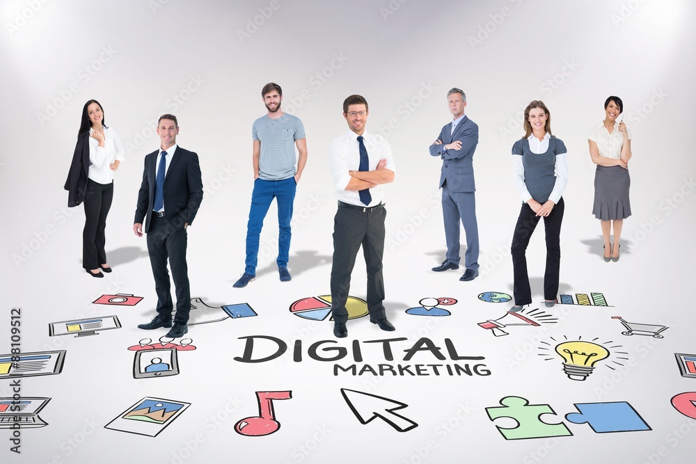 Fototapeta premium Composite image of business team