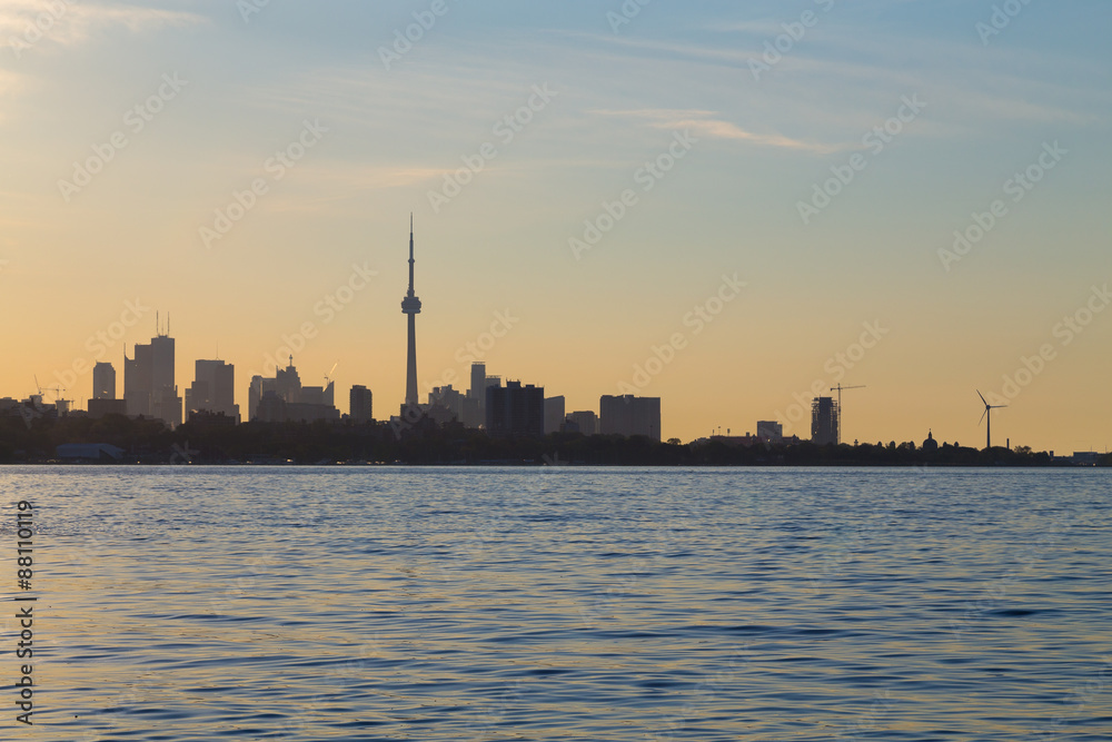 Toronto Skyline at Sunrise with Copy space