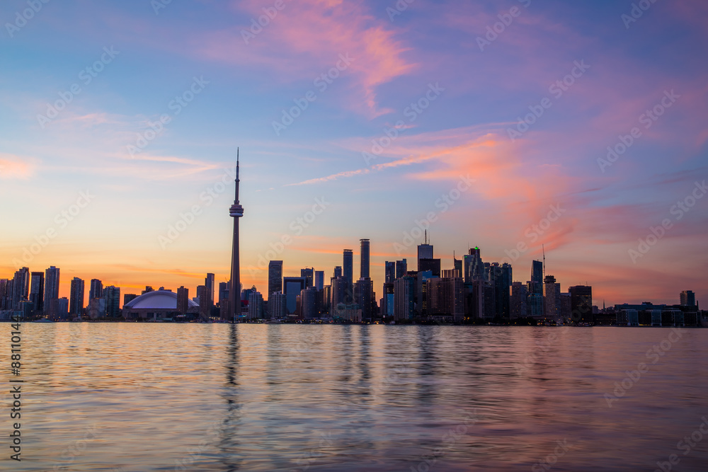 Naklejka premium Toronto Colorful Sunset