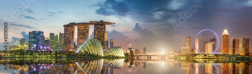 Photography Singapore Skyline and view of Marina Bay
