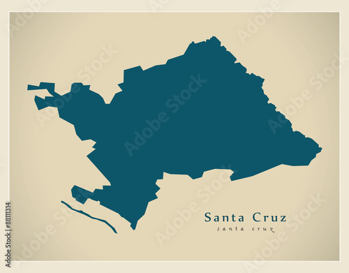 Modern Map - Santa Cruz AW