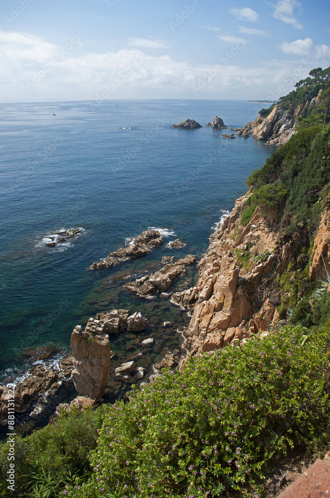 Landscape of Costa Brava in Blanes, Catalonia ,Spain.