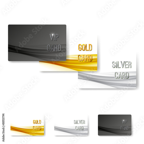 VIP status membership card template set